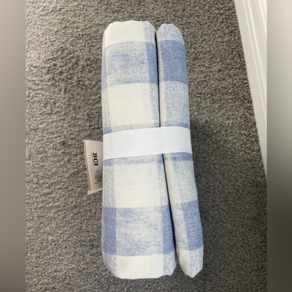 NWT Pottery Barn Rhett Check Duvet Cover & Shams in blue - King/Cal.King - Picture 8 of 14